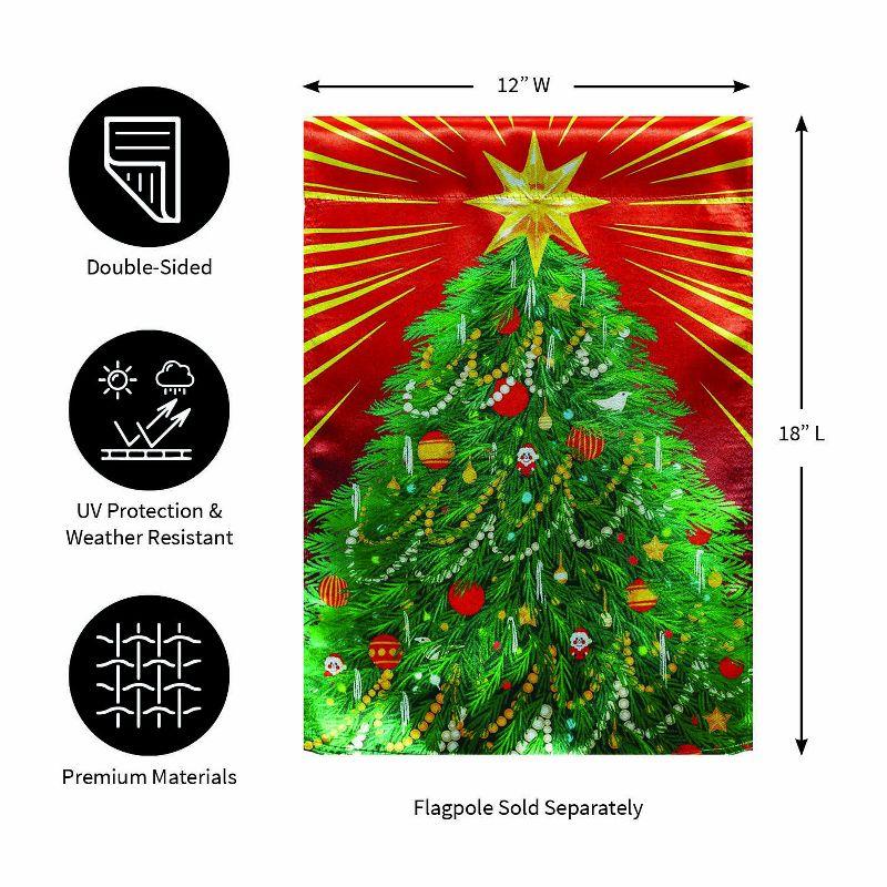 Evergreen Classic Christmas Tree Lustre Garden Flag 12 x 18 Inches Indoor Outdoor Decor