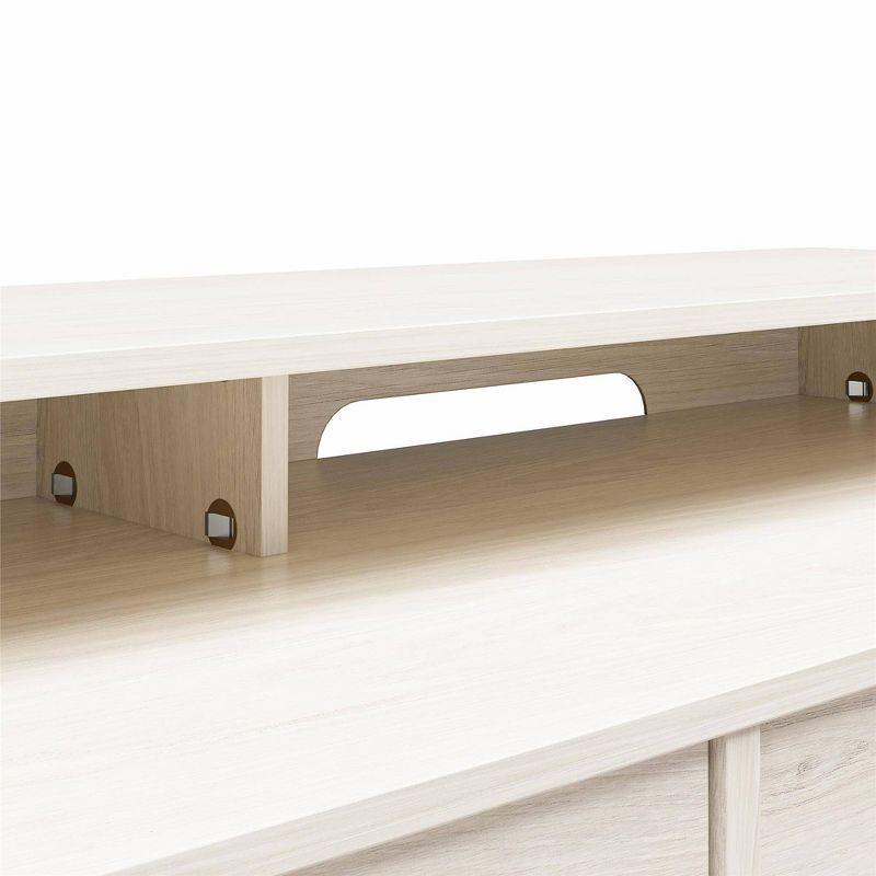 Kalissa 59'' White Oak Media Dresser with Gold Accents for TVs Up to 50"