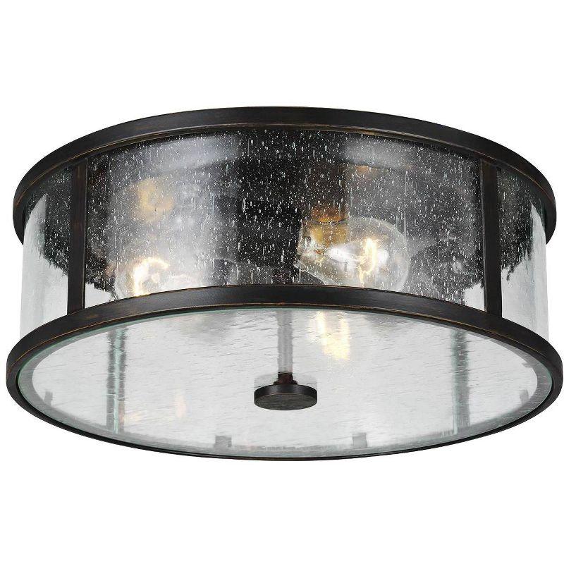 Generation Lighting Dakota 14" Espresso 3-Light Outdoor Ceiling Light