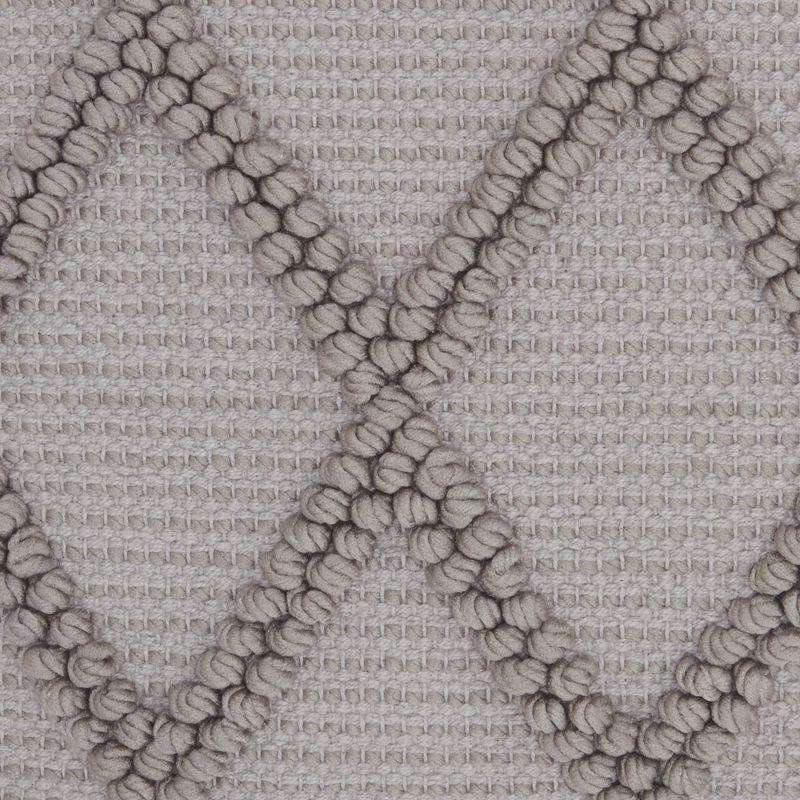 18"x18" Life Styles Diamond Lattice Square Throw Pillow Light Gray - Mina Victory: Cotton Blend, Indoor Decorative Cushion