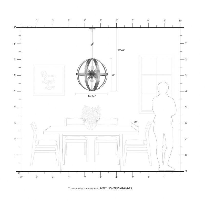 Livex Lighting Stoneridge 6 - Light Pendant in  Textured White