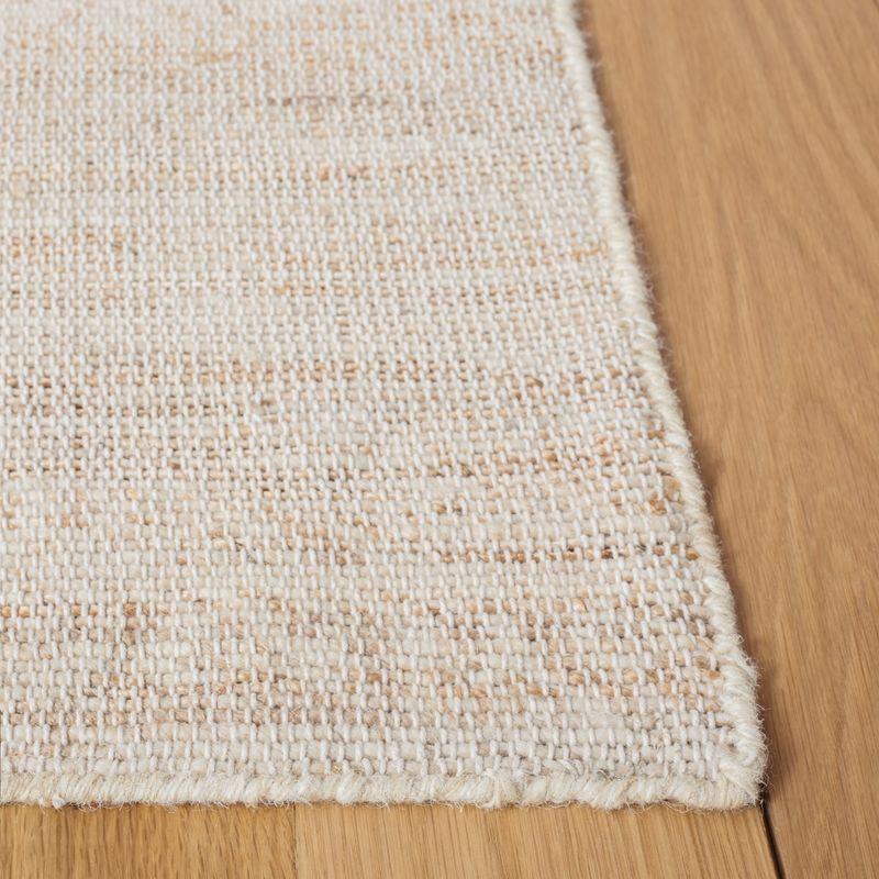 Handmade Tufted Beige Wool Square Area Rug