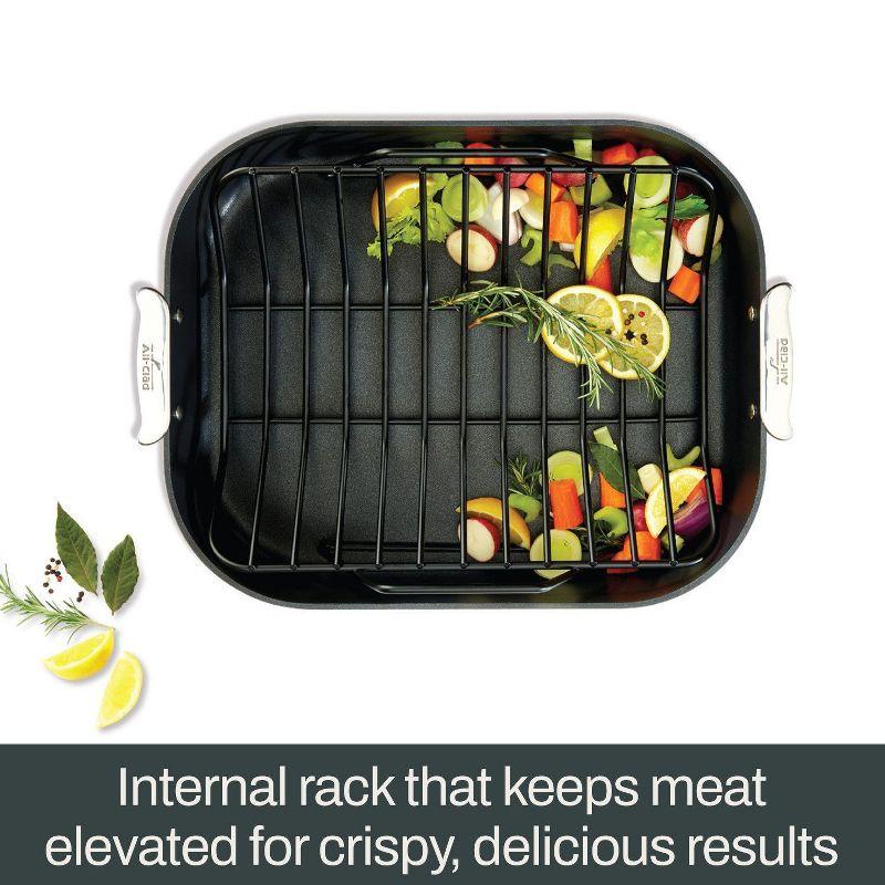 All-Clad 13 x 16 Inch Roaster with Rack Cookware, HA1 Nonstick Hard Anodized