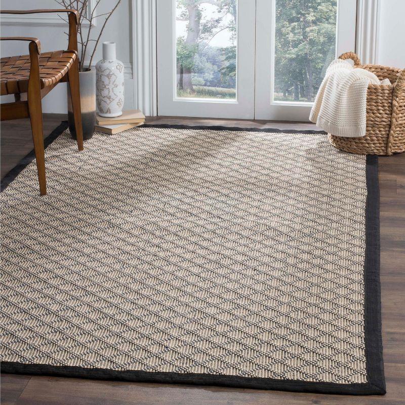 Four Seasons FRS652 Power Loomed Area Rug - Ivory/Black - 8'x10' - Safavieh.