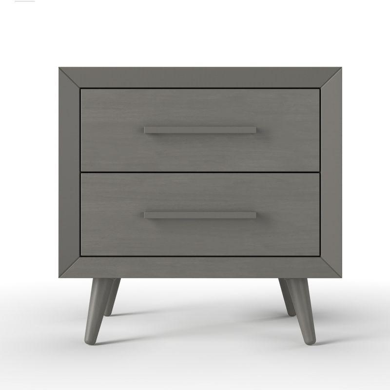 Child Craft Cranbrook 2 Drawer Nightstand for Nursery or Bedroom, Large Storage Drawers, Made of Sturdy Pinewood, Baby Safe Finish (Lunar Gray)