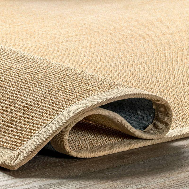 3'x5' Machine Woven orsay sisal Accent Rug Beige - nuLOOM: Modern Indoor Low Pile Skid-Resistant Area Rug