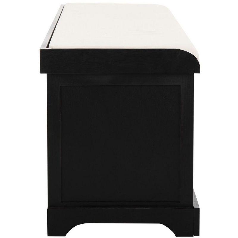 Lonan  Wicker Storage Bench - Black - Safavieh