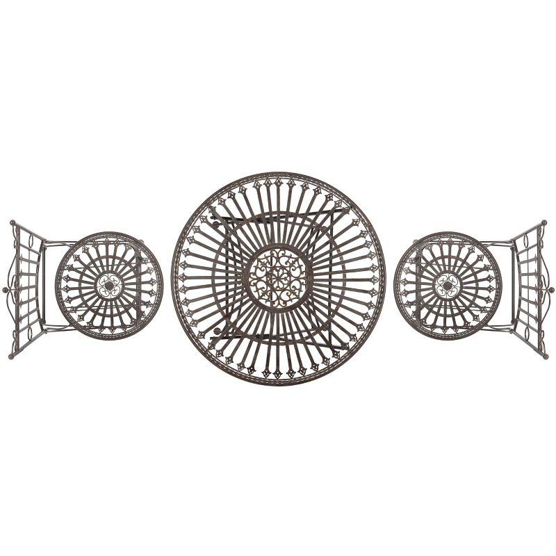 Belen Bistro Set, One Table And Two Chairs - Outdoor - PAT5020 - Unearthed Rust - Safavieh