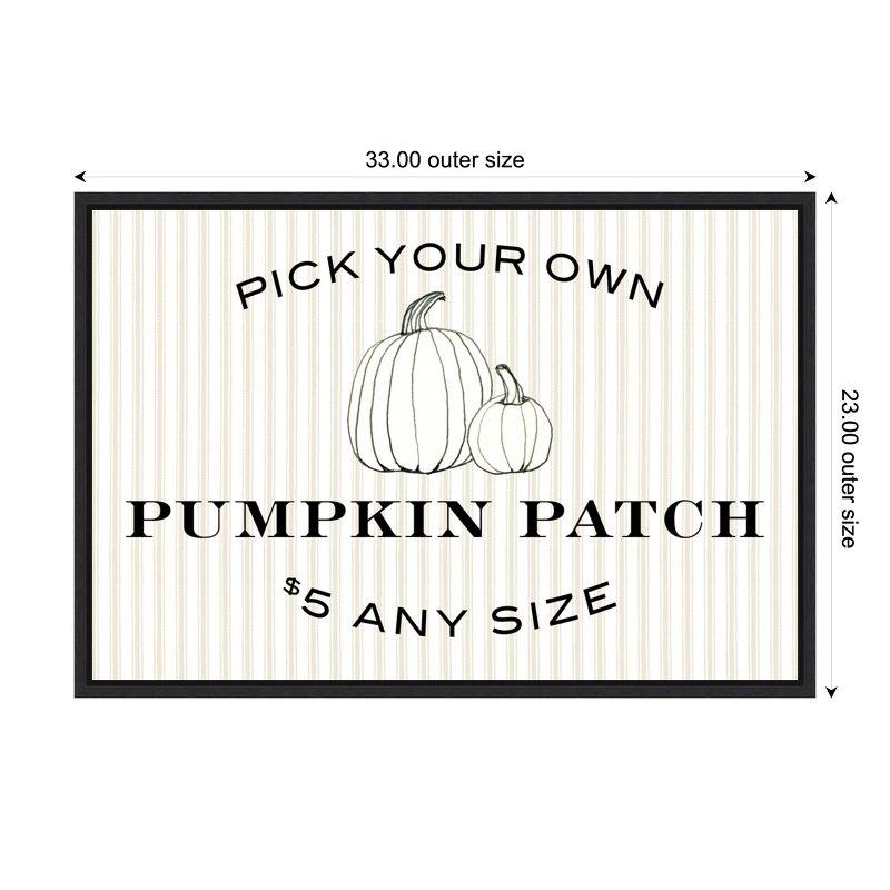 Amanti Art Pumpkin Patch by Wild Apple Portfolio Canvas Wall Art Print Framed 33 x 23-in.