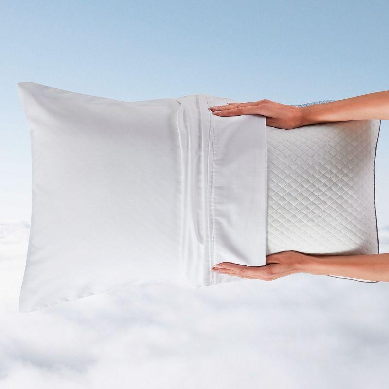 Luxury Queen Size Pillow - Adjustable Loft Memory Foam - Soft Down Alternative - Cooling Hotel Pillows for Back, Stomach or Side Sleepers