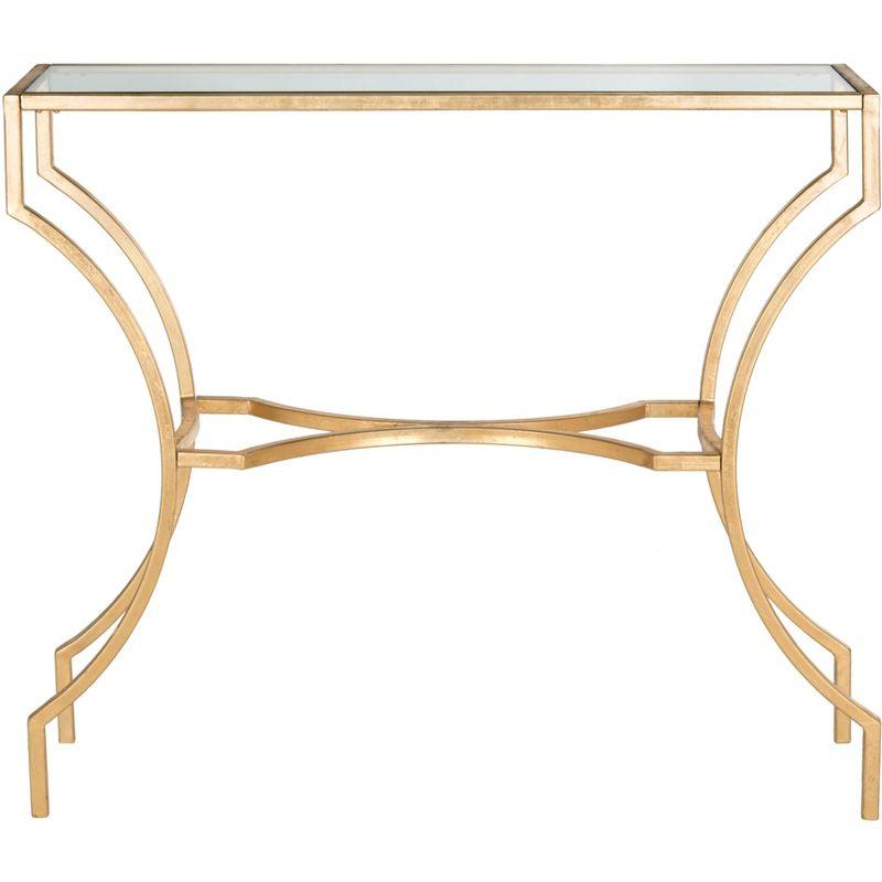 Alphonse Console Table - Gold/Glass - Safavieh