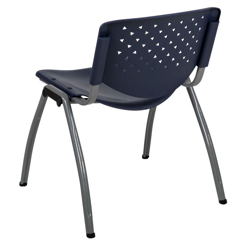 Memphis 880 lb. Capacity Plastic Stack Chair with Powder Coated Frame