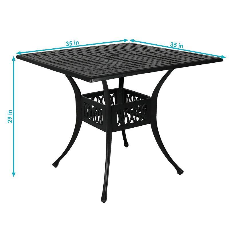 Square Iron Outdoor Dining Table