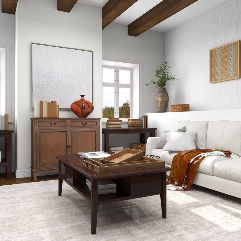 Set of 3 Farmhouse Slat Style Mango Wood and Iron Trays Brown - Olivia & May: Ottoman, Basket Design, 24-Inch