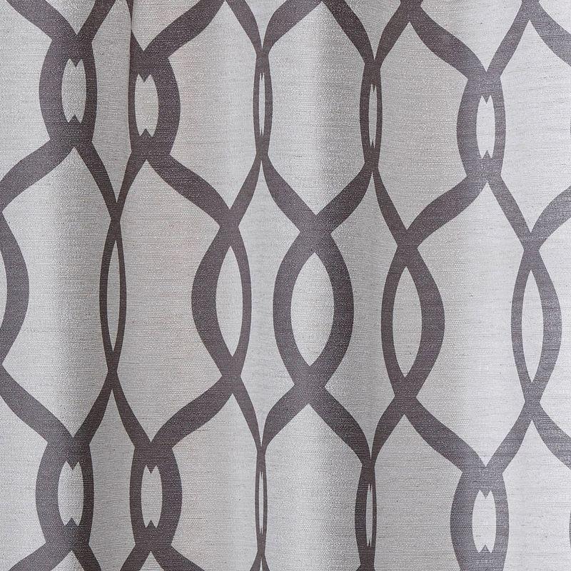 EXCLUSIVE HOME Kochi Light Filtering Linen Blend Grommet Top Curtain Panel Pair, 54"x84", Black Pearl