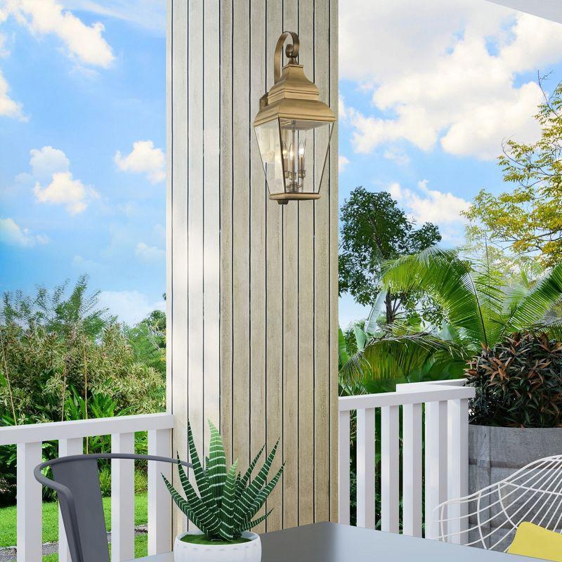 Livex Lighting Exeter 3 - Light Wall Light in  Antique Brass