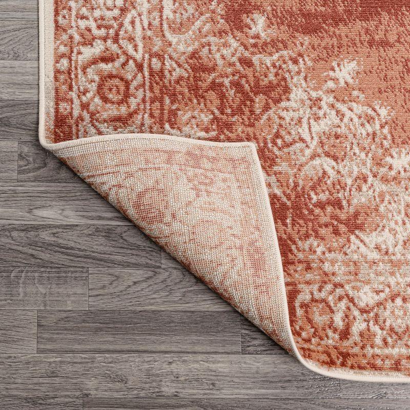 JONATHAN Y Rosalia Cottage Medallion Peach/Ivory 3 ft. x 5 ft. Area Rug