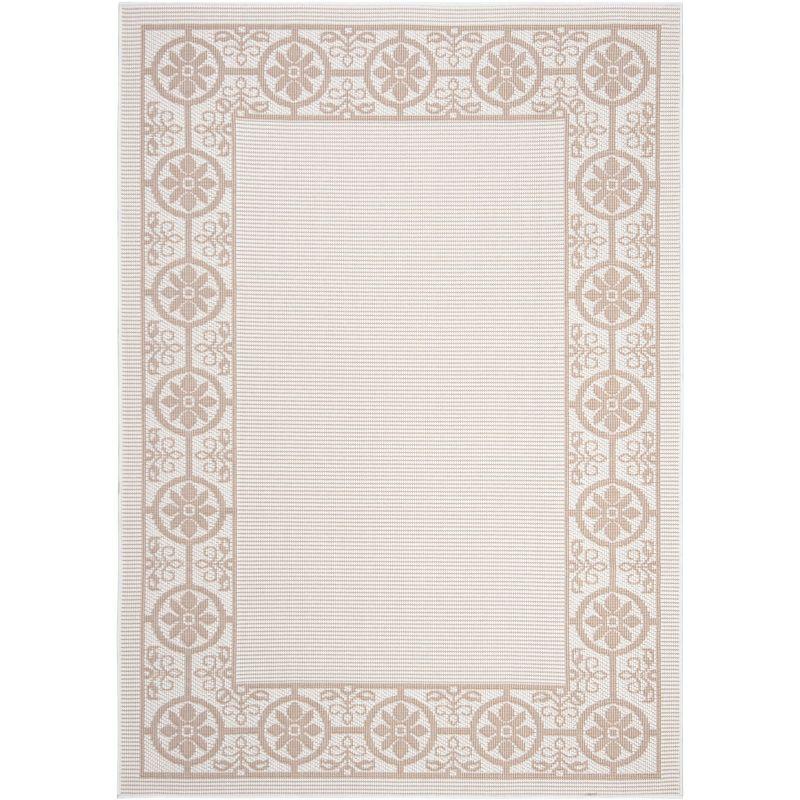 Bermuda BMU815 Power Loomed Indoor/Outdoor Machine Washable Area Rug - Ivory/Beige - 5'3"x7'6" - Safavieh