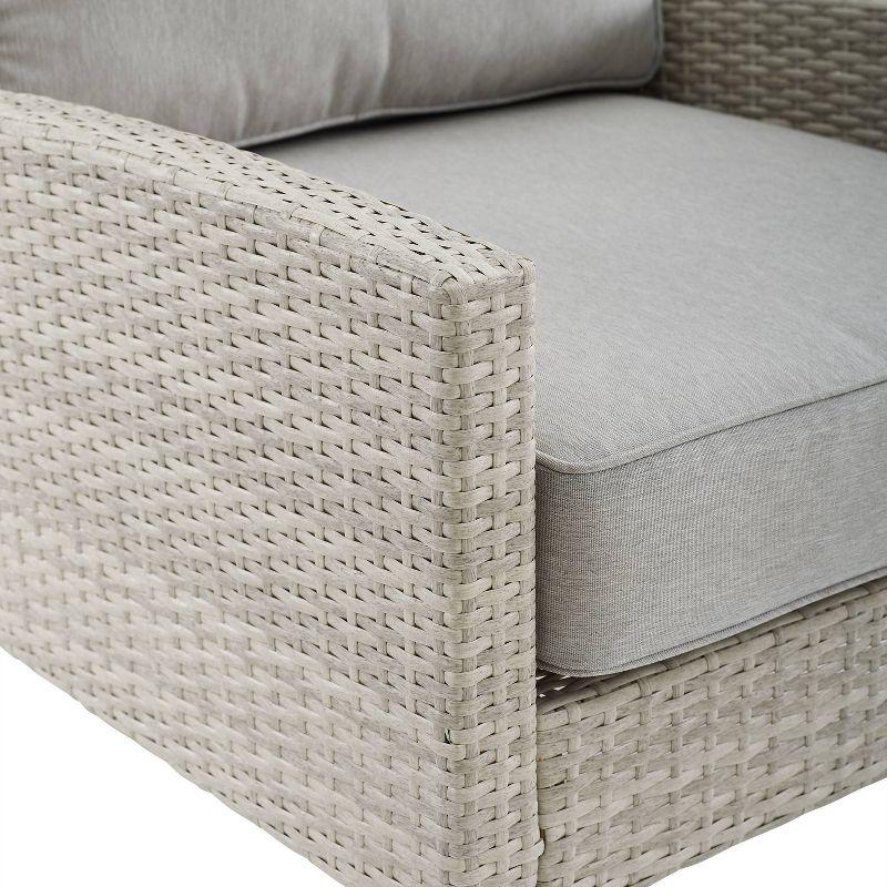 Capella Outdoor Wicker 2 Pc Chair Set Gray/Acorn - Crosley