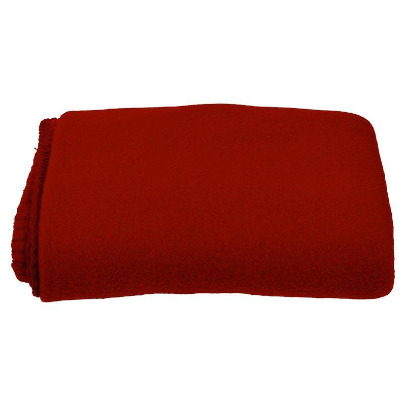 Lexi Home Super Soft 50 x 60 Cozy Fleece Throw Blanket - Red