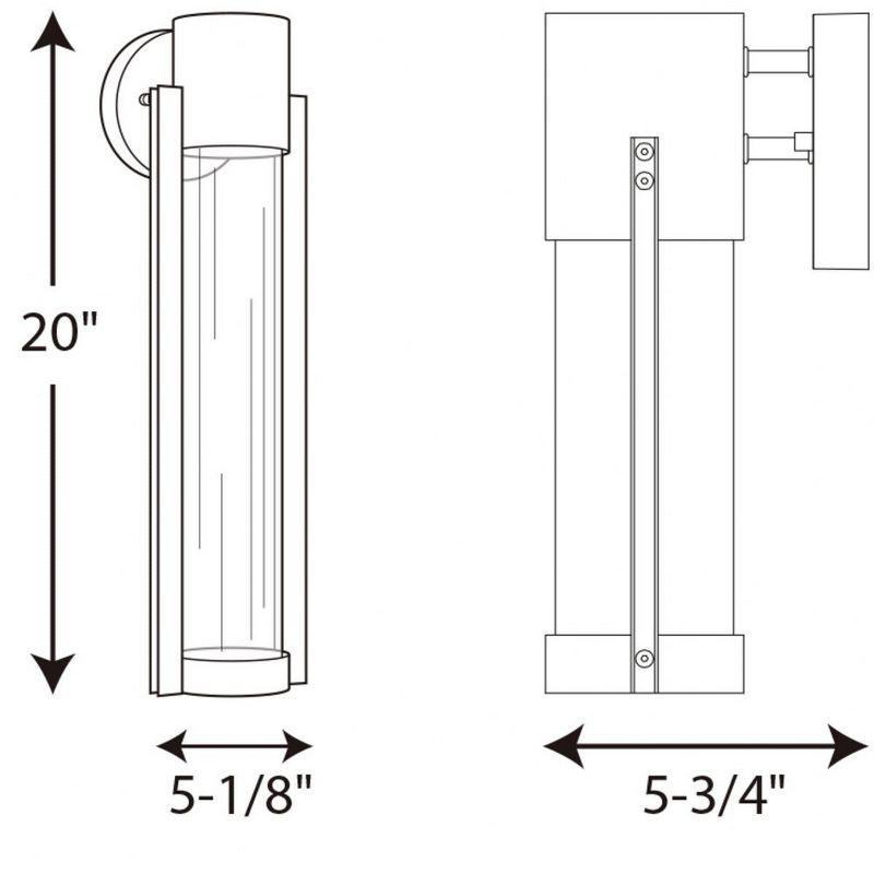 Progress Lighting Z-1030 1-Light Outdoor LED Sconce, Aluminum, Antique Bronze Finish, Clear Glass Shade