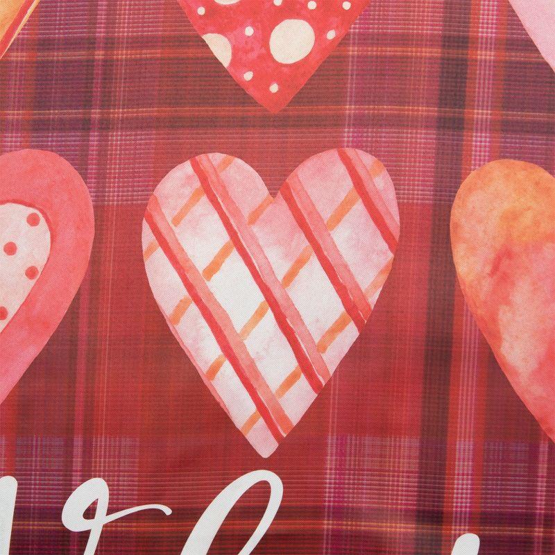 Northlight Be My Valentine Plaid and Heart Outdoor House Flag 28" x 40"
