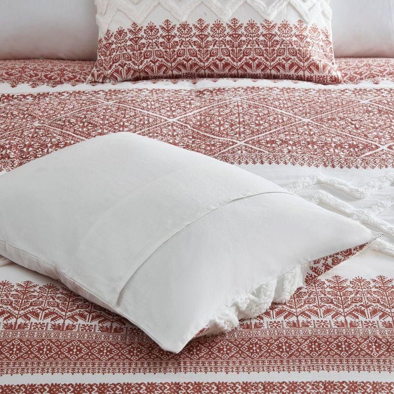 INK+IVY Mila Cotton Duvet Cover Set with Chenille Tufting