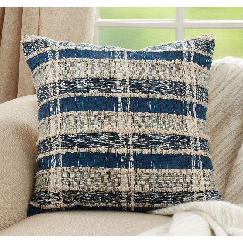 Saro Lifestyle Saro Lifestyle Striped Design Woven Cotton Pillow Cover