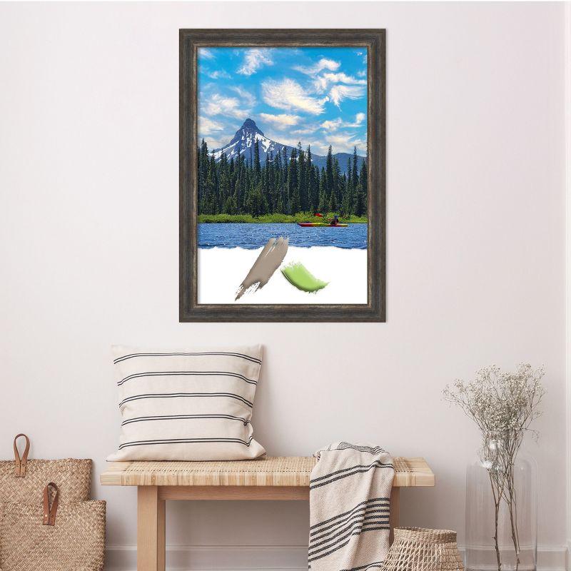 Amanti Art Alta Rustic Char Picture Frame Opening Size 24x36 in.