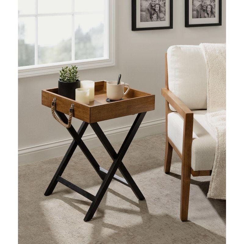 Kate and Laurel Bayville Wooden Tray Table