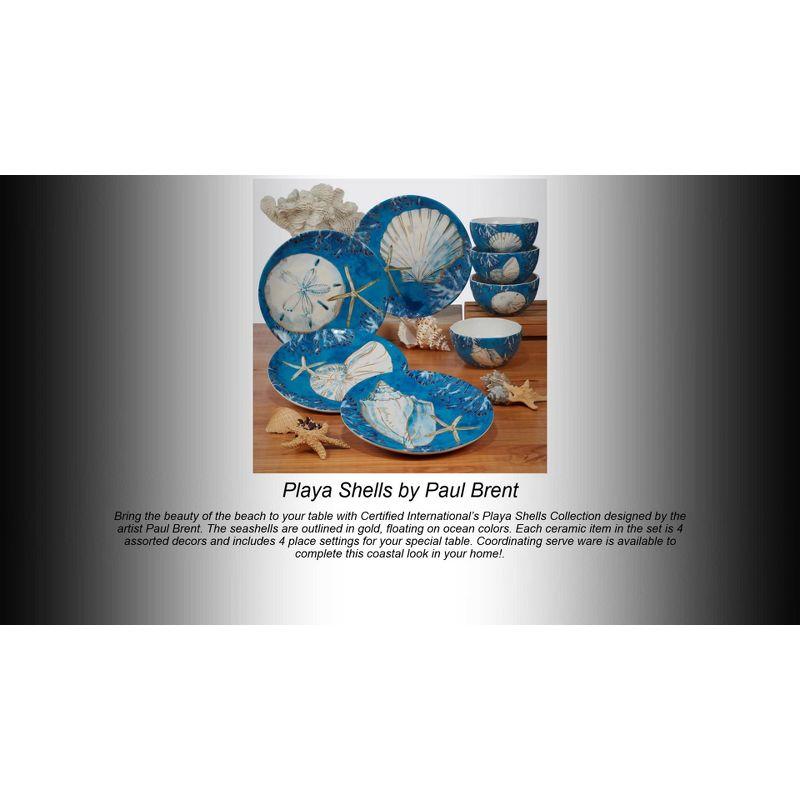 Certified International Playa Shells Set Of 4 Soup Bowl