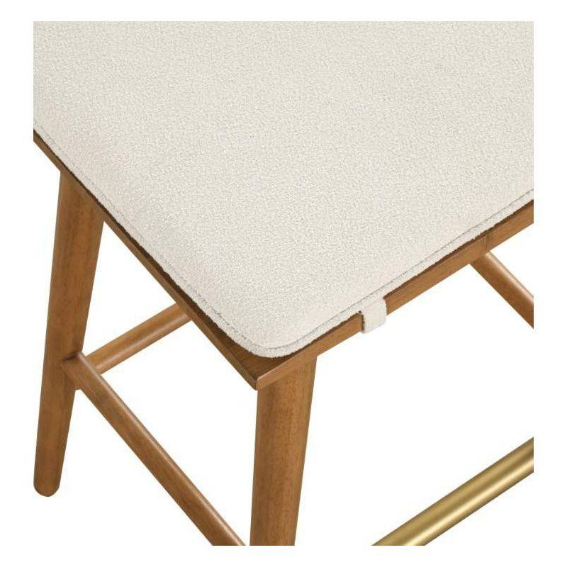 Nathan James Barker Upholstered Counter Stool with Solid Wood Frame