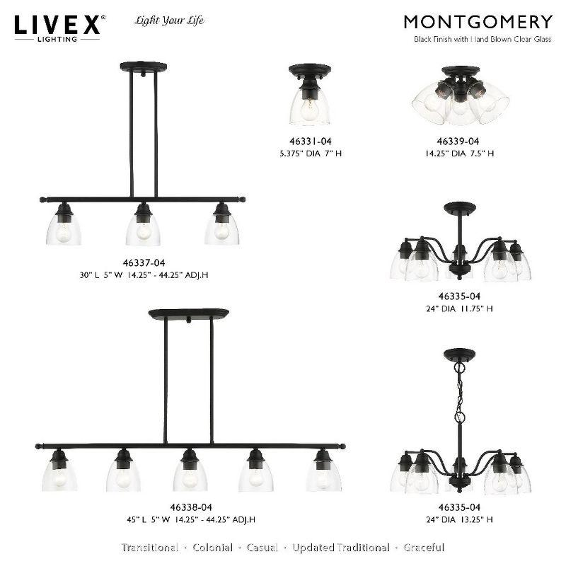 Livex Lighting Montgomery 5 - Light Chandelier in  Black