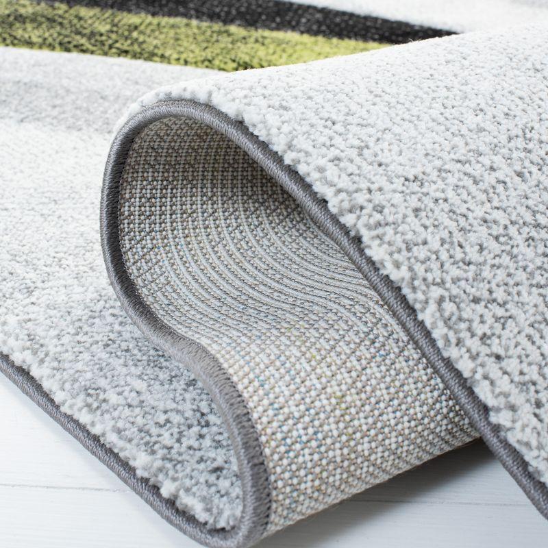 Hollywood HLW710 Machine Made Accent Rug - 2'7"x5' - Grey/Green - Safavieh
