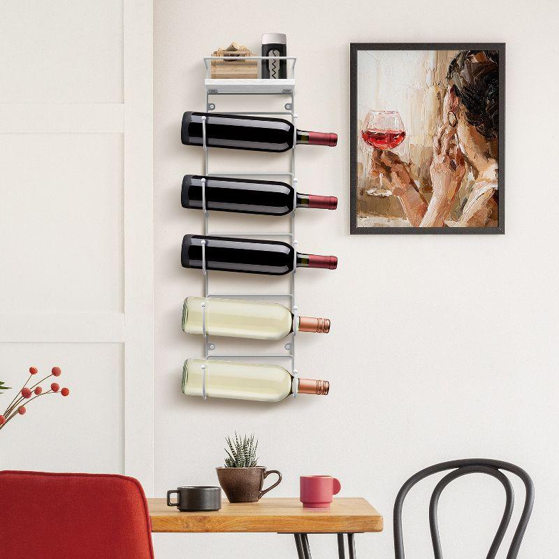 Sorbus 5-Tier Wall Mounted Metal Towel Rack with Shelf