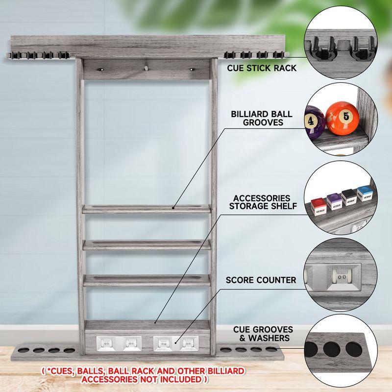 GSE Games & Sports Expert Wood Pool Cue Rack