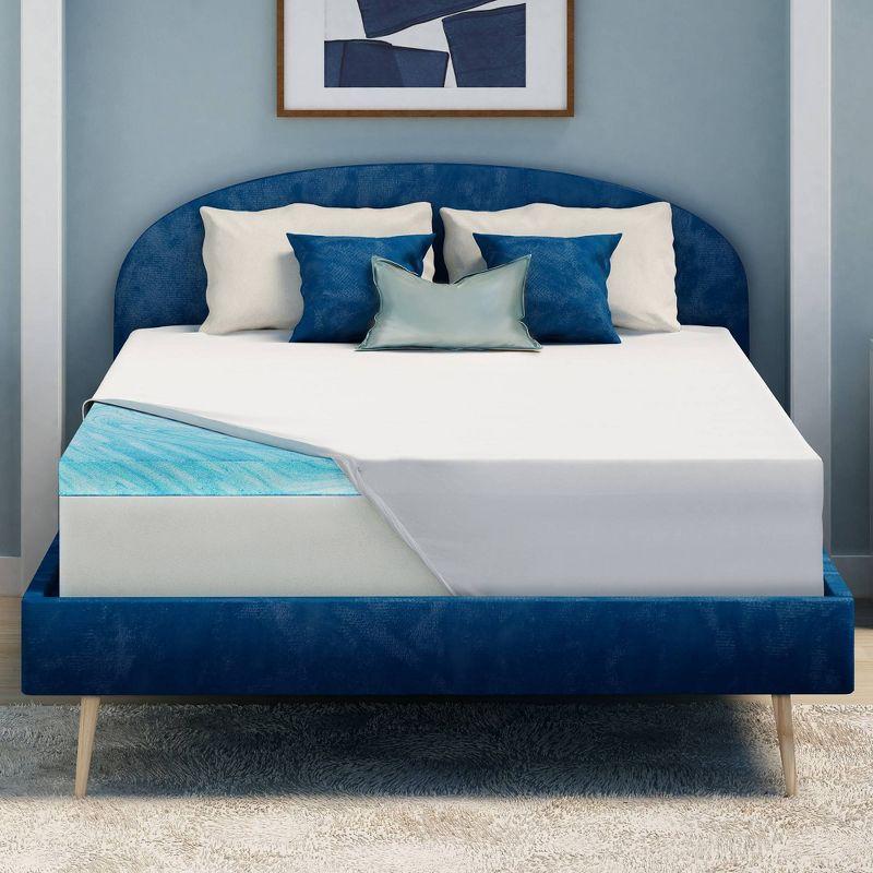 Serta Full DuoCool 3" Gel Memory Foam Mattress Topper