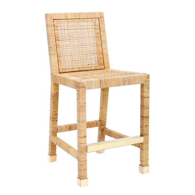 Amara Natural Rattan Veneer Counter Stool