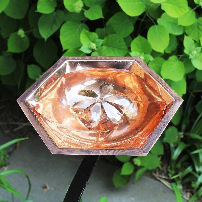 12.7" Hexagonal Bee Fountain & Birdbath with Rail Mount Bracket - Achla Designs: Weather-Resistant Iron