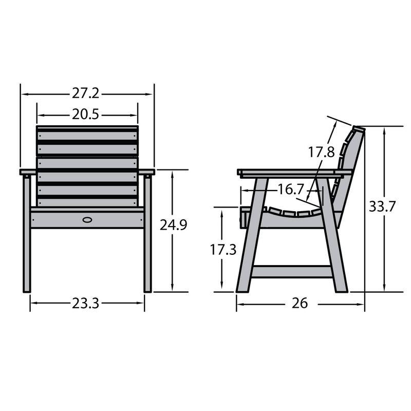 Weatherly Garden Patio Chair Coastal Teak - highwood
