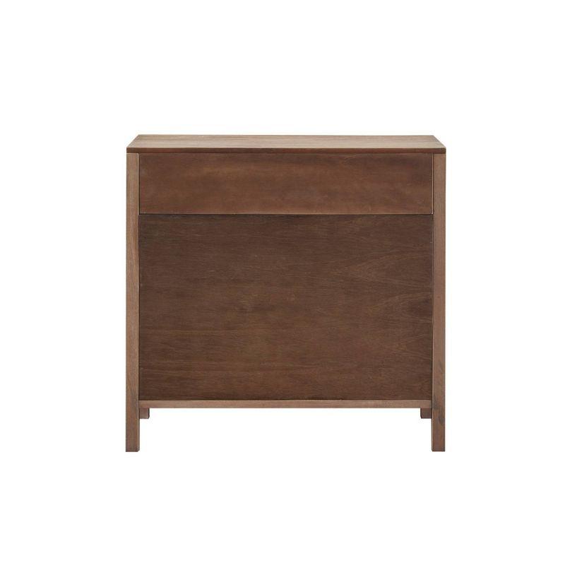 Addison Accent Chest Natural - Madison Park: Solid Wood, Cane Webbing, Storage Shelf, Locking Doors