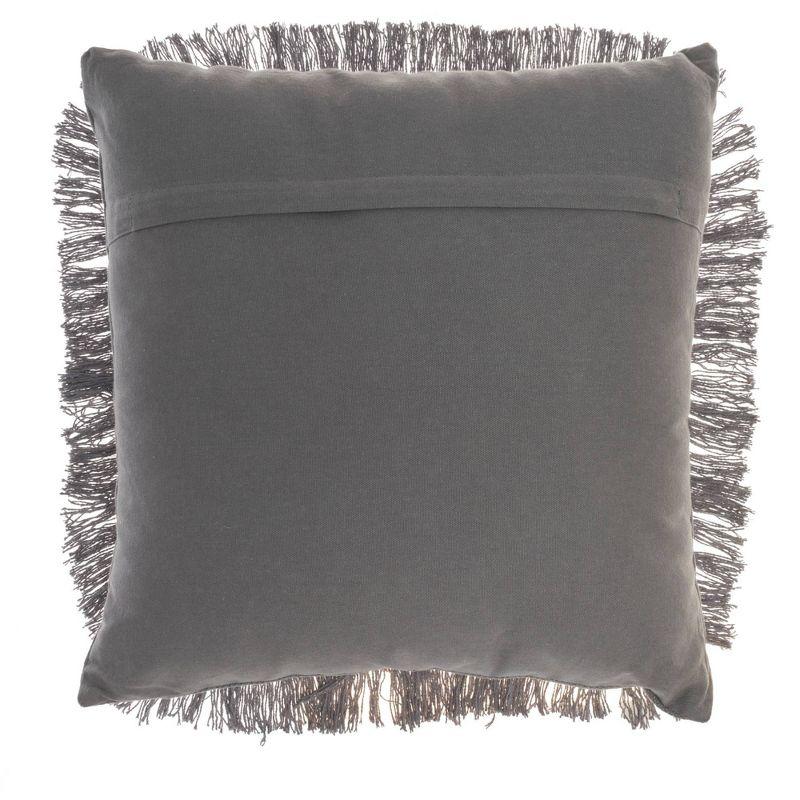 18"x18" Diamond Square Throw Pillow with Fringe - Nicole Curtis