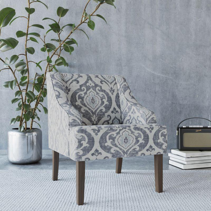 Classic Swoop Accent Armchair Suri Blue - HomePop