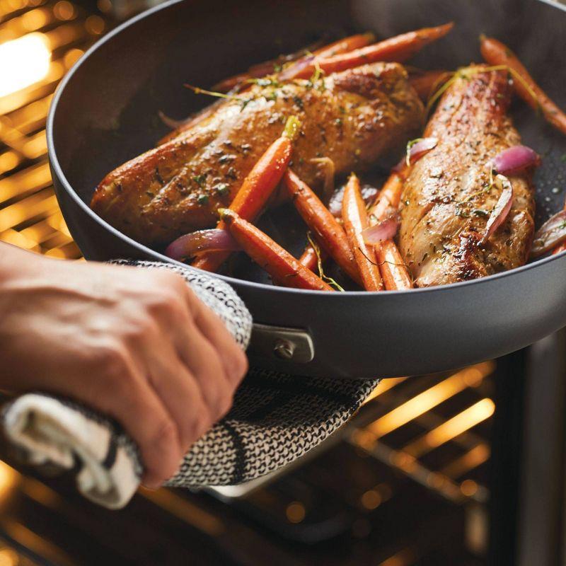 Anolon Anolon Advanced Home Hard Anodized Nonstick Wide Stockpot With Steamer Insert Set, 3-Piece,  8.5-Quart