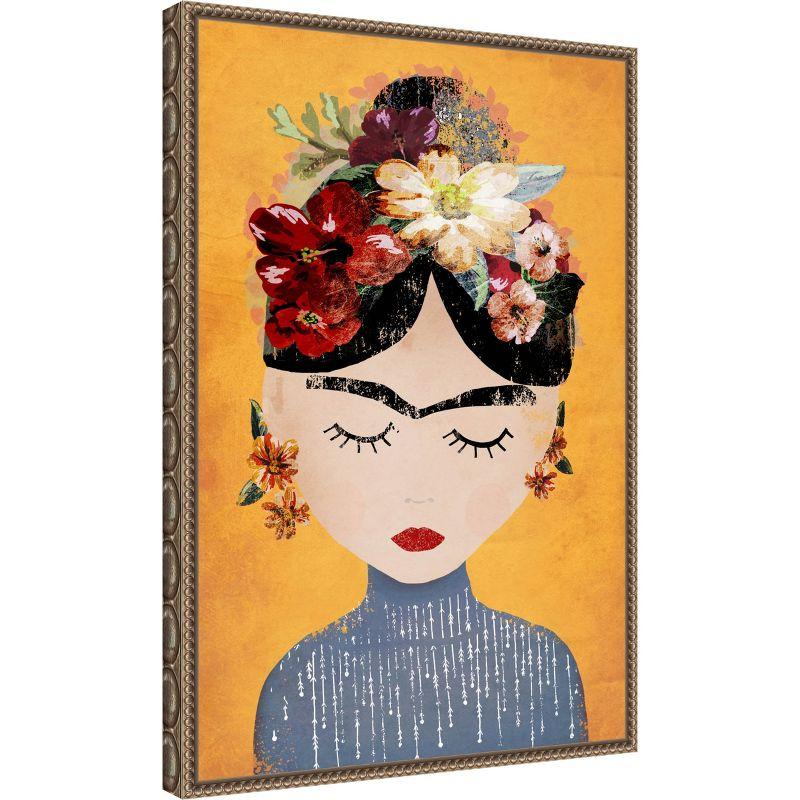 Amanti Art Frida (Yellow Version) by Treechild Canvas Wall Art Print Framed 16 x 23-in.