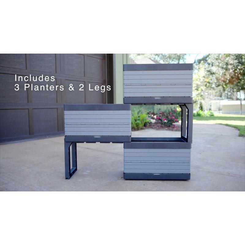 Southern Patio FlexSpace Tiered Modular Grey Raised Garden Bed Planter - Southern Patio