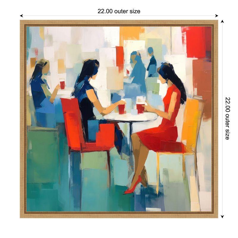 Amanti Art Coffee Break for Two by Irena Orlov Framed Canvas Wall Art