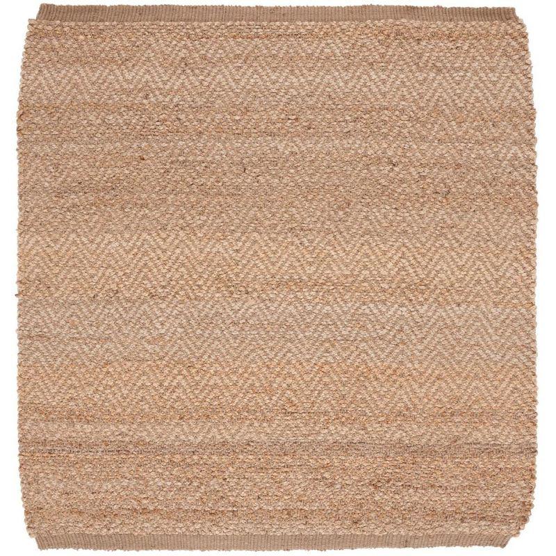 Natural Jute Handwoven 4' x 4' Square Area Rug