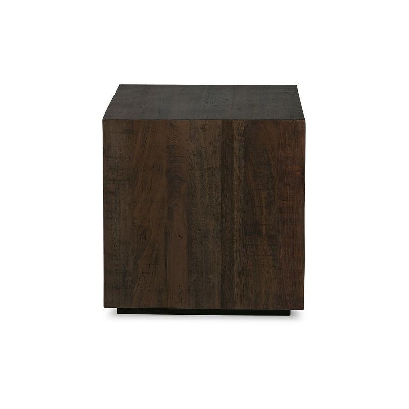 Hensington Solid Wood Block End Table with Storage