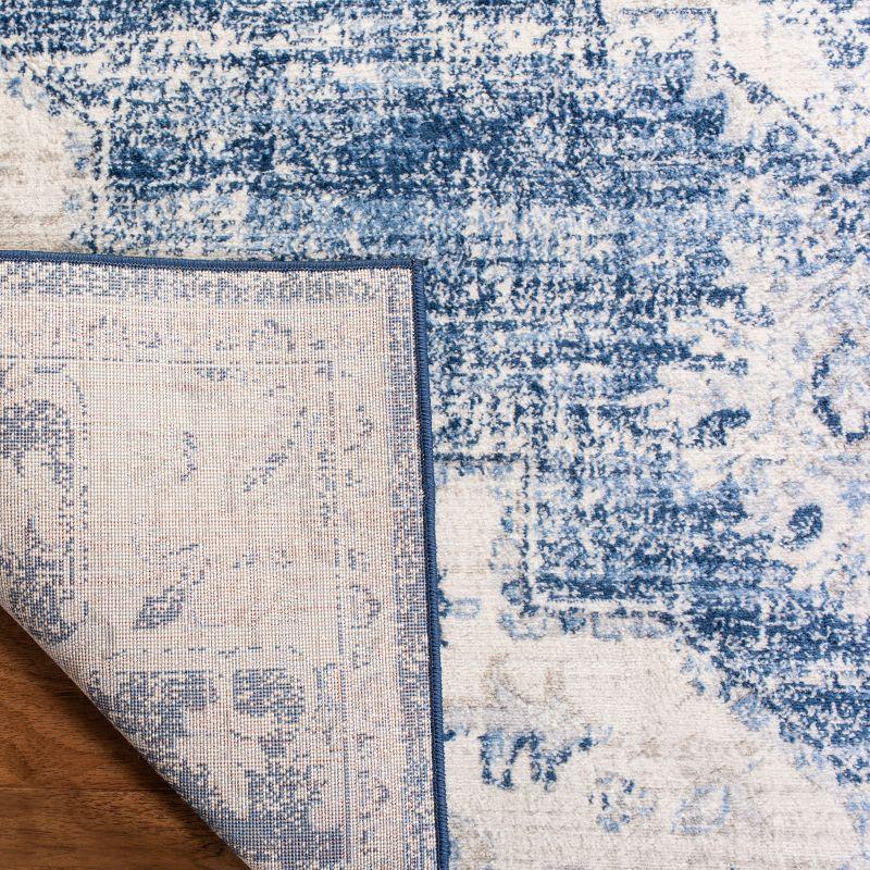 Brentwood BNT865 Power Loomed Indoor Area Rug - Ivory/Navy - 6'x9' - Safavieh